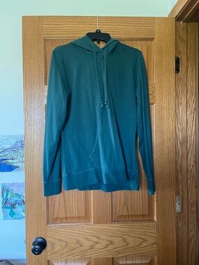 Women’ Teal Hooded Pullover Sweatshirt